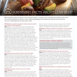 Surprising Facts About Lean Beef